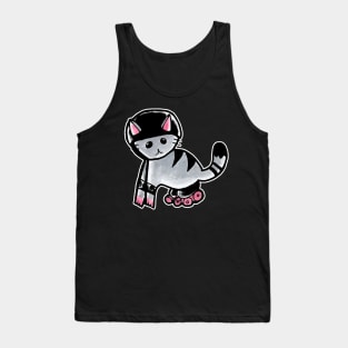 Gray Roller Cat Tank Top